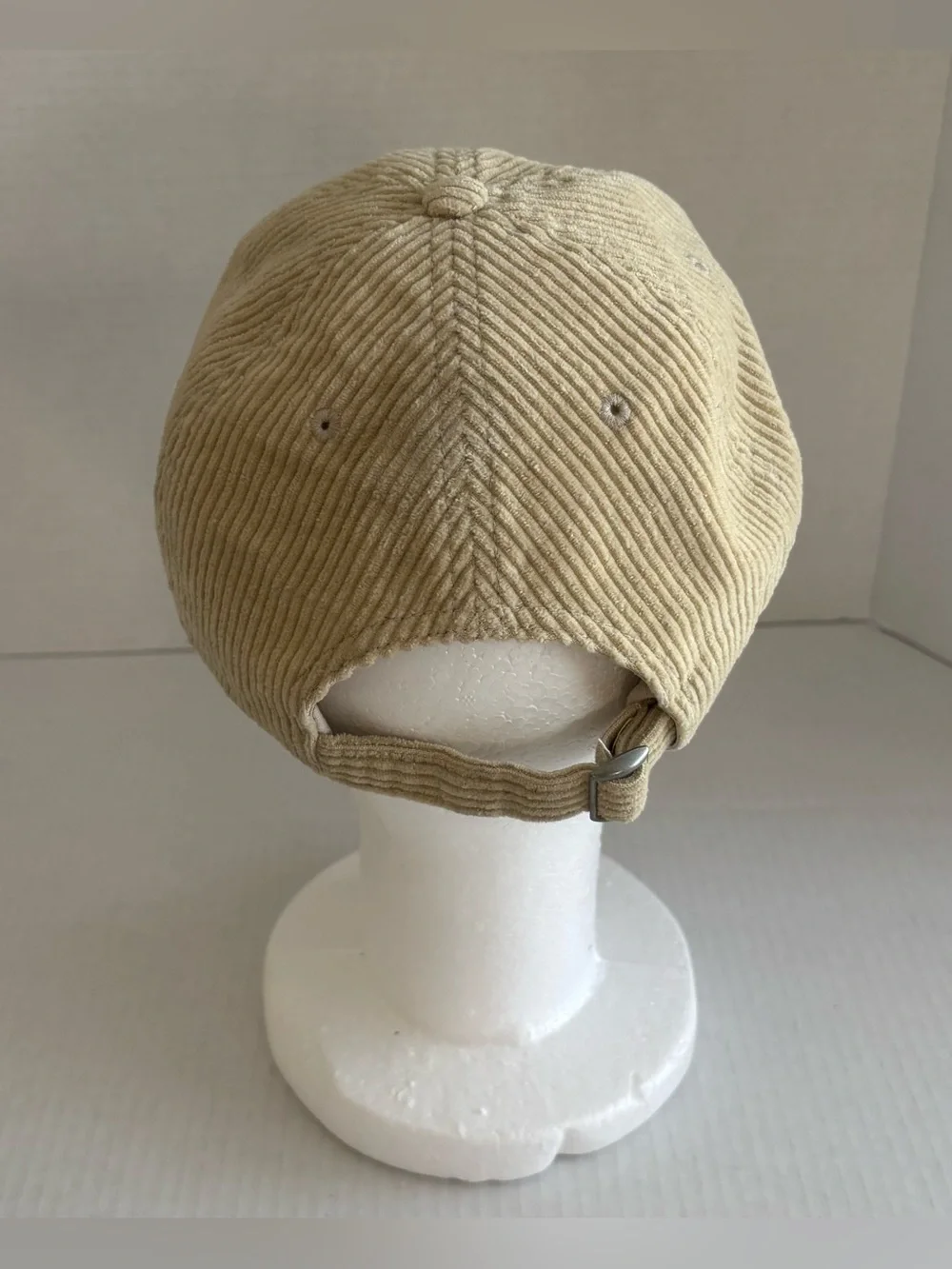 Jean Michel Basquiat Rare Corduroy Strap Back Dad Cap - Beige All Cotton